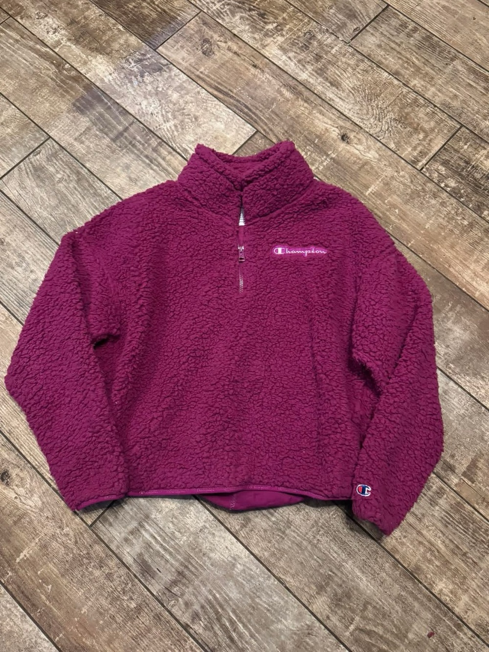 Champion Deep Berry Sherpa Quarter-Zip Pullover
